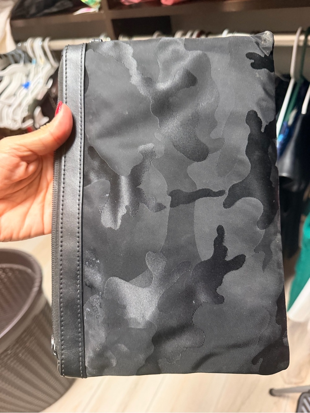 Michael Kors Black Nylon Camo clutch - Picture 3 of 3